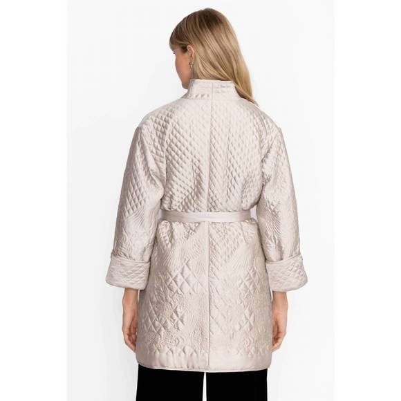 NEW JOHNNY WAS naoka quilted coat in champagne - Picture 3 of 4
